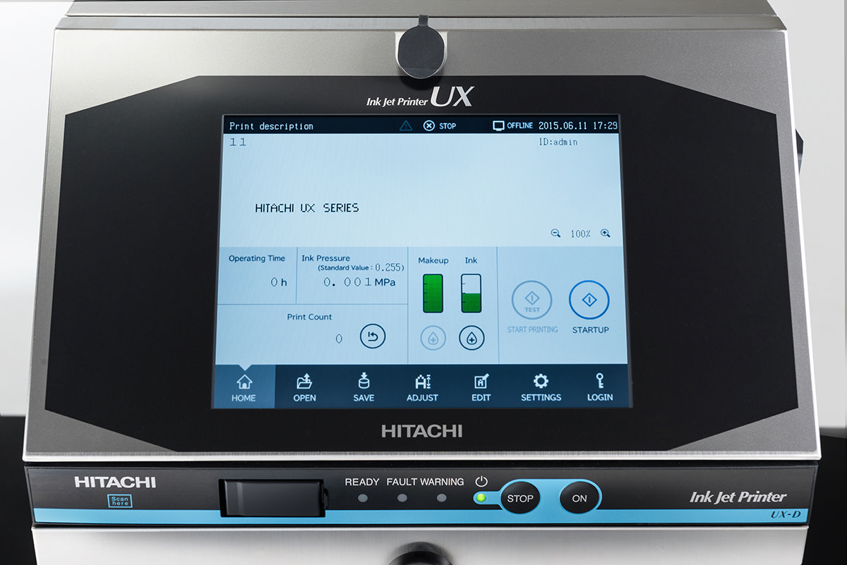 UX Serisi kontrol ekranı, ana sayfa tabı